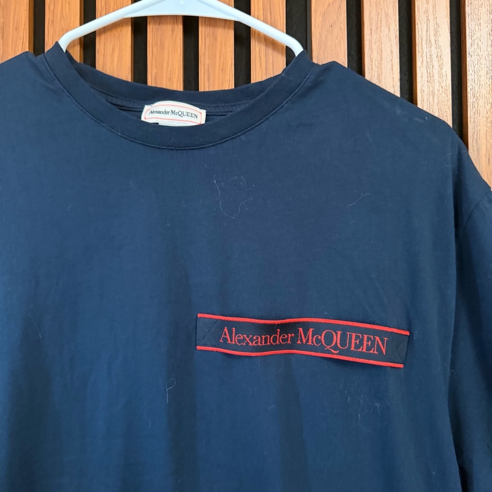 Alexander McQueen Dark Blue Short Sleeve Tee